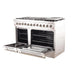 Forno 2-Piece Appliance Package - 48-Inch Dual Fuel Range & 60-Inch Pro-Style Refrigerator in Stainless Steel