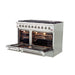 Forno 2-Piece Appliance Package - 48-Inch Gas Range & 60-Inch Pro-Style Refrigerator in Stainless Steel