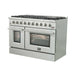 Forno 2-Piece Appliance Package - 48-Inch Gas Range & 60-Inch Pro-Style Refrigerator in Stainless Steel