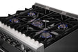 Forno 3-Piece Appliance Package - 30-Inch Gas Range, Refrigerator, & Wall Mount Hood with Backsplash in Stainless Steel