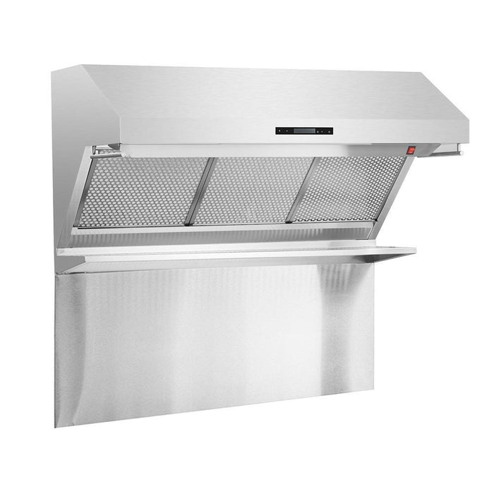 Forno 2-Piece Appliance Package - 48-Inch Dual Fuel Range & Wall Mount Hood with Backsplash in Stainless Steel