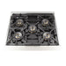 Forno 2-Piece Pro Appliance Package - 30-Inch Dual Fuel Range & Wall Mount Hood in Stainless Steel