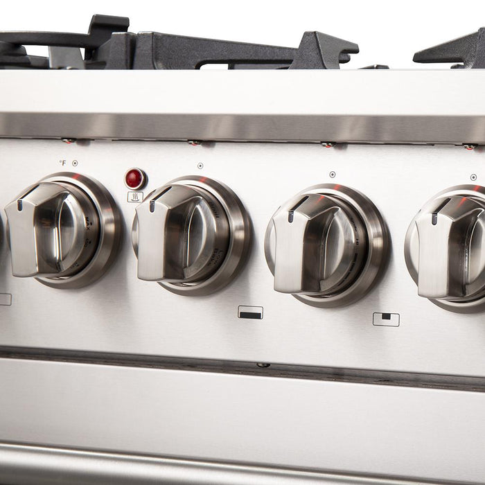 Forno 2-Piece Pro Appliance Package - 30-Inch Dual Fuel Range & Wall Mount Hood in Stainless Steel
