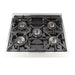 Forno 5-Piece Pro Appliance Package - 30-Inch Gas Range, Refrigerator, Wall Mount Hood, Microwave Drawer, & 3-Rack Dishwasher in Stainless Steel