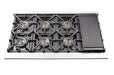 Forno 3-Piece Pro Appliance Package - 48-Inch Gas Range, 56-Inch Pro-Style Refrigerator & Wall Mount Hood in Stainless Steel