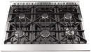 Forno Appliance Package - 36 Inch Dual Fuel Range, Range Hood, 60 Inch Refrigerator, FRHWM-FFSGS6156-36