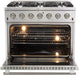 Forno Appliance Package - 36 Inch Gas Range, Wall Mount Range Hood, Microwave Drawer, Dishwasher, FWCDR-FRHWM5029-36