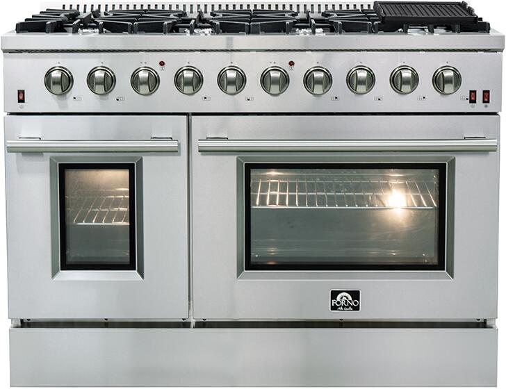 Forno Appliance Package - 48 Inch Gas Range, 60 Inch Refrigerator, Range Hood, Dishwasher, FRH-FFSGS6244-48HB