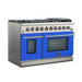 FORNO Capriasca - Titanium Professional 48" Freestanding Colored Door Gas Range FFSGS6260-48WHT