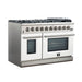 FORNO Capriasca - Titanium Professional 48" Freestanding Colored Door Gas Range FFSGS6260-48WHT