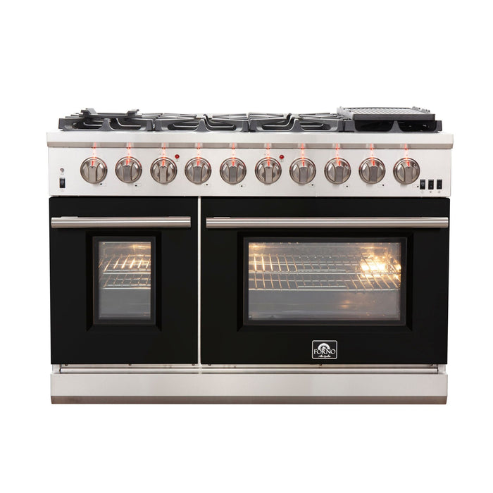 FORNO Capriasca - Titanium Professional 48" Freestanding Colored Door Gas Range FFSGS6260-48WHT