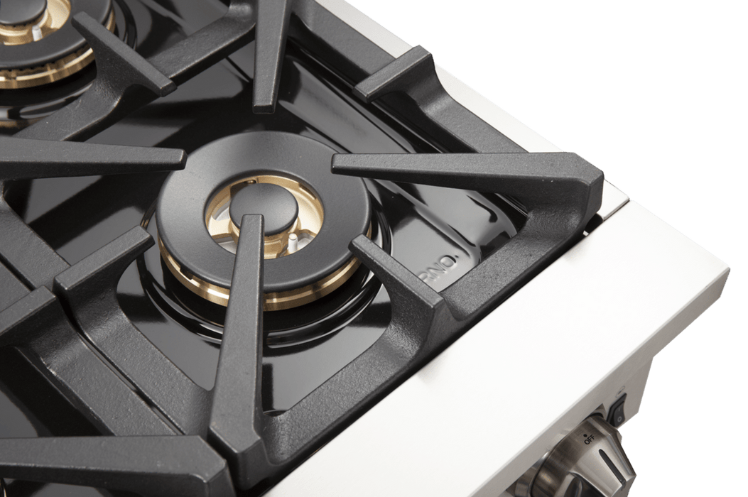 FORNO Capriasca - Titanium Professional 48" Freestanding Colored Door Gas Range FFSGS6260-48WHT