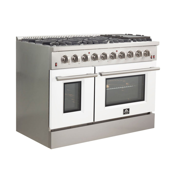 FORNO Vittorio - Gold Professional 48" Freestanding Colored Door Gas Range FFSGS6244-48RED