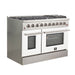 FORNO Vittorio - Gold Professional 48" Freestanding Colored Door Gas Range FFSGS6244-48RED