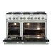FORNO Vittorio - Gold Professional 48" Freestanding Colored Door Gas Range FFSGS6244-48RED