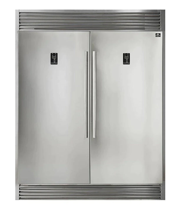 Forno 2-Piece Appliance Package - 48-Inch Gas Range & 60-Inch Pro-Style Refrigerator in Stainless Steel
