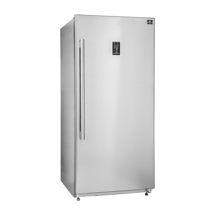 Forno 2-Piece Appliance Package - 48-Inch Gas Range with Air Fryer & 56-Inch Pro-Style Refrigerator in Stainless Steel