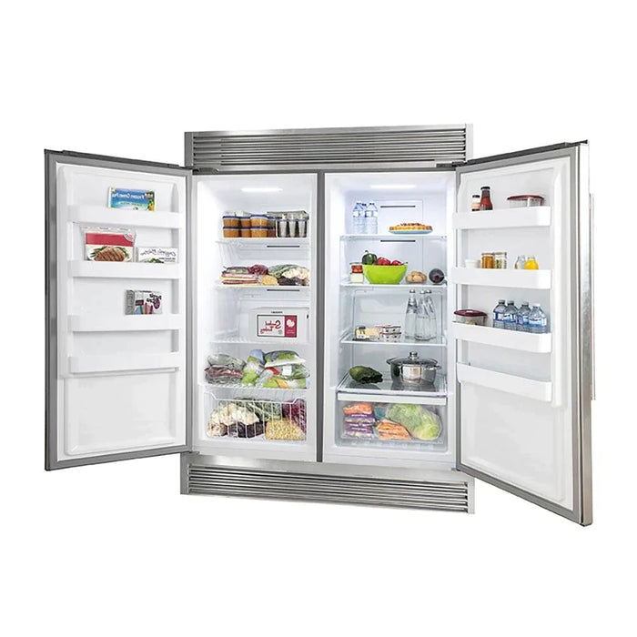 Forno 2-Piece Appliance Package - 48-Inch Gas Range & 60-Inch Pro-Style Refrigerator in Stainless Steel