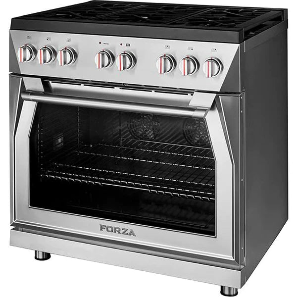 Forza 36" 6.0 cu. ft. Stainless Steel Pro-Style Gas Range - FR366GN