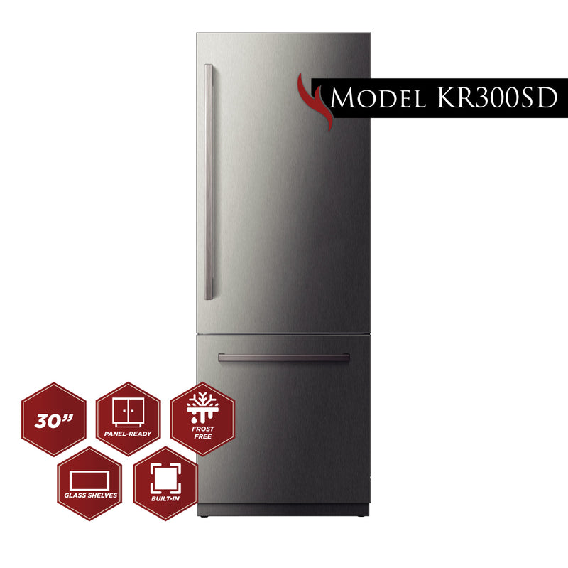 Kucht 30” Built-In, Counter Depth, Panel Ready, Single Door Refrigerator - KR300SD