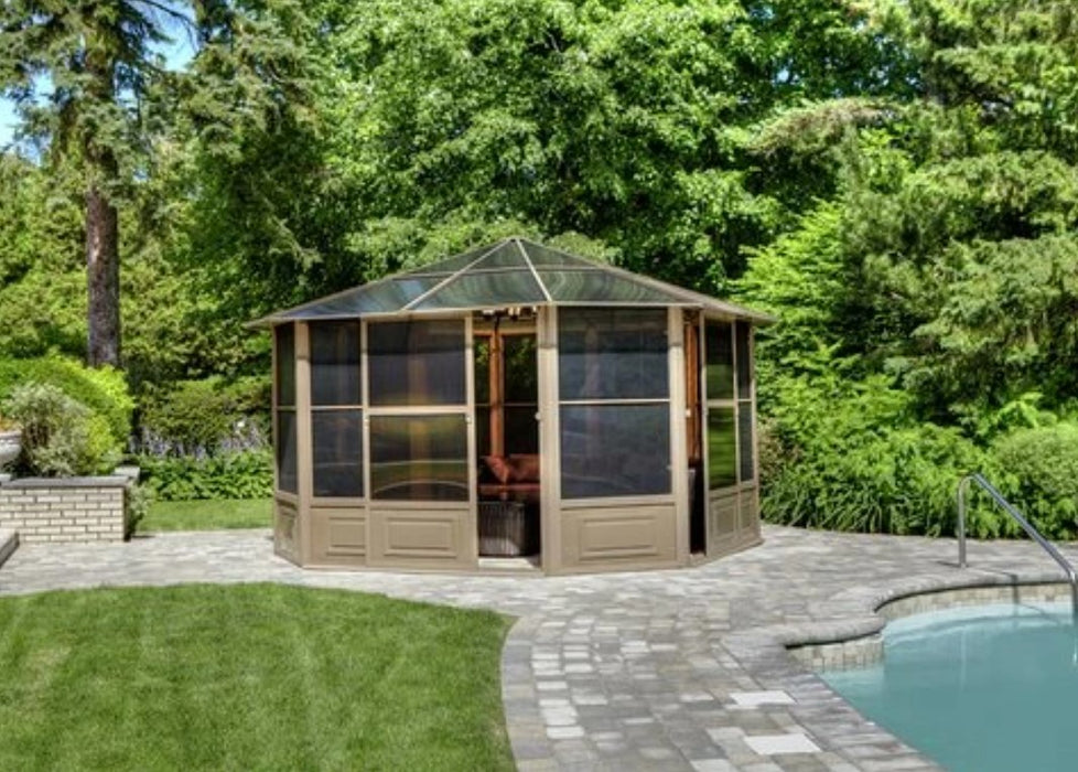 Gazebo Penguin Florence Solarium 12 Ft. x 12 Ft. in Sand 41212-12