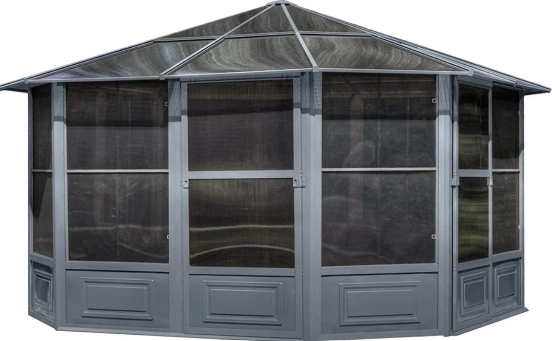 Gazebo Penguin Florence Solarium 12 Ft. x 12 Ft. in Slate 41212-32