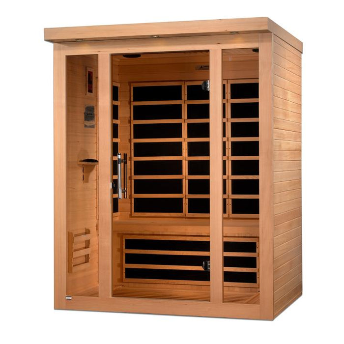 Golden Designs Dynamic Vila 3 Person Ultra Low EMF FAR Infrared Sauna - DYN-6315-02 - PrimeFair