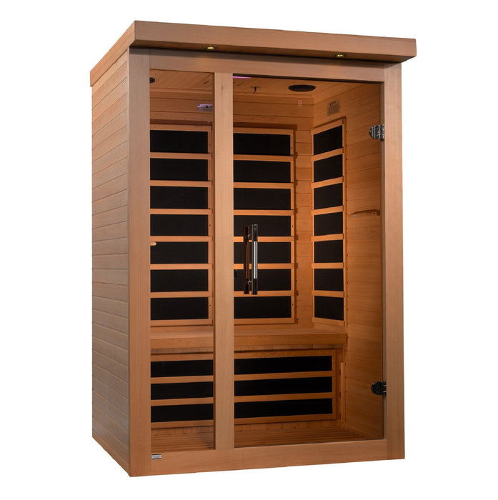 Golden Designs Llumeneres 2 Person Ultra Low EMF FAR Infrared Sauna - DYN-6215-02 - PrimeFair