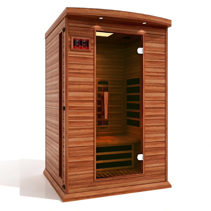 Golden Designs Maxxus 2 Person Full Spectrum Infrared Carbon Canadian Red Cedar Sauna MX-M206-01-FS CED