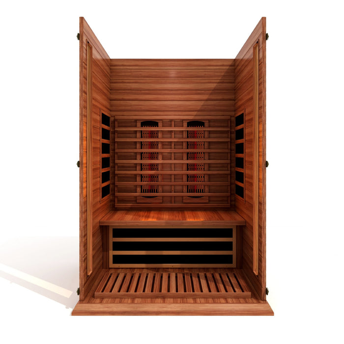 Golden Designs Maxxus 2 Person Full Spectrum Infrared Carbon Canadian Red Cedar Sauna MX-M206-01-FS CED