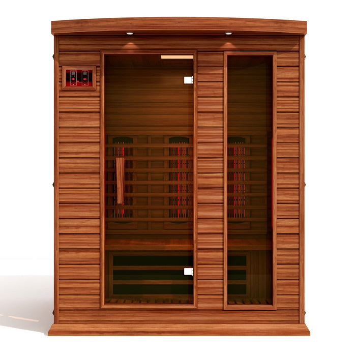 Golden Designs Maxxus 3 Person Full Spectrum Infrared Carbon Canadian Red Cedar Sauna  MX-M306-01-FS CED