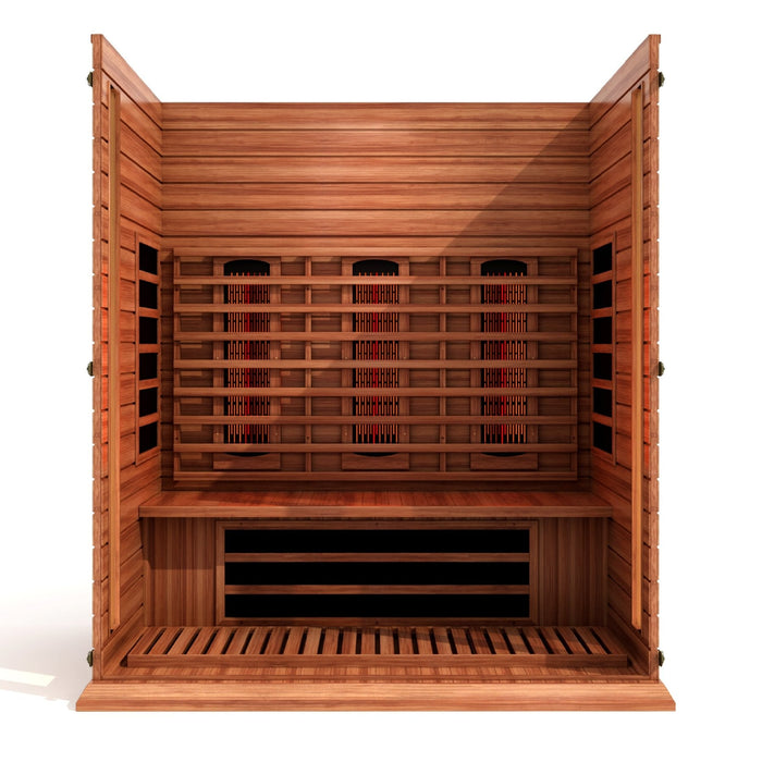 Golden Designs Maxxus 3 Person Full Spectrum Infrared Sauna - Canadian Red Cedar - PrimeFair