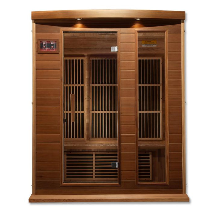 Golden Designs Maxxus "Avignon Edition" 3 Person Near Zero EMF FAR Infrared Carbon Canadian Red Cedar Sauna   MX-K306-01-ZF Ced