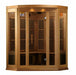 Golden Designs Maxxus "Chaumont Edition" 3 Person Corner Near Zero EMF FAR Infrared Sauna - Canadian Red Cedar - PrimeFair
