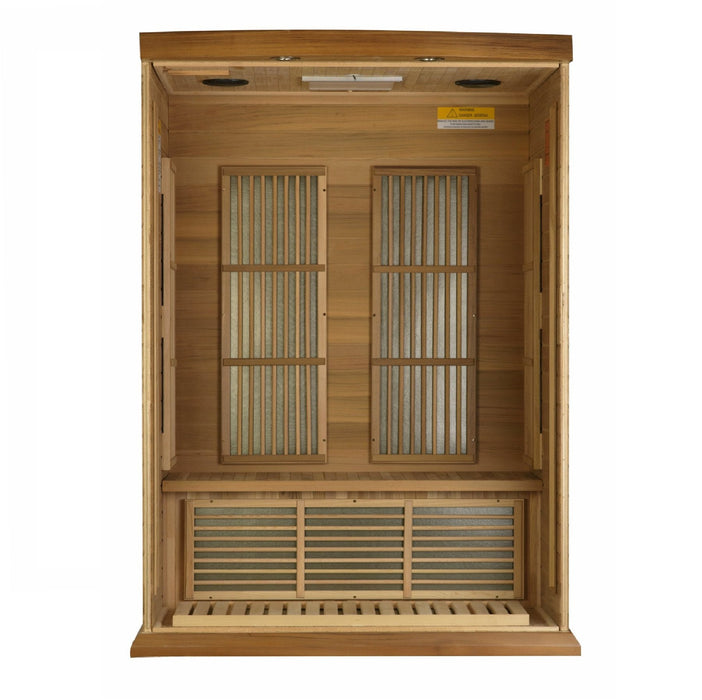 Golden Designs Maxxus "Cholet Edition" 2 Person Near Zero EMF FAR Infrared Sauna - Canadian Red Cedar - PrimeFair