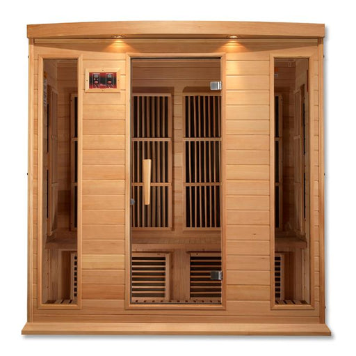 Golden Designs Maxxus 4 Person Low EMF FAR Infrared Sauna Canadian Hemlock - MX-K406-01 - PrimeFair