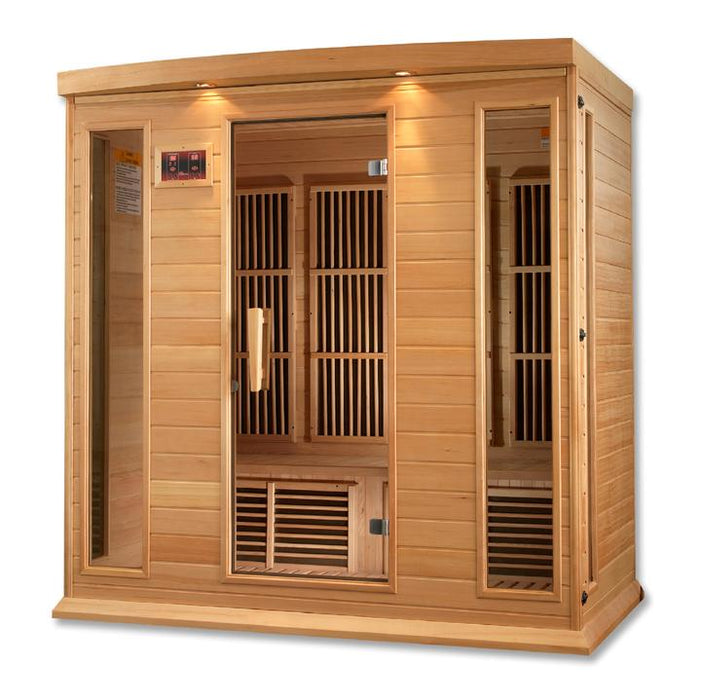 Golden Designs Maxxus 4 Person Low EMF FAR Infrared Sauna Canadian Hemlock - MX-K406-01 - PrimeFair