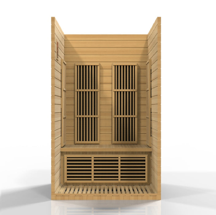 Golden Designs Maxxus "Seattle" 2 Person Low EMF FAR Infrared Carbon Canadian Hemlock Sauna MX-J206-01