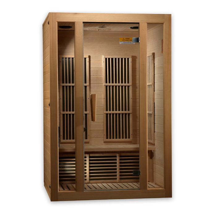 Golden Designs Maxxus "Seattle" 2 Person Low EMF FAR Infrared Carbon Canadian Hemlock Sauna MX-J206-01