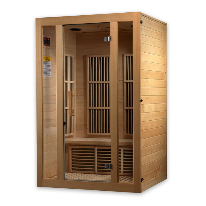 Golden Designs Maxxus "Seattle" 2 Person Low EMF FAR Infrared Carbon Canadian Hemlock Sauna MX-J206-01