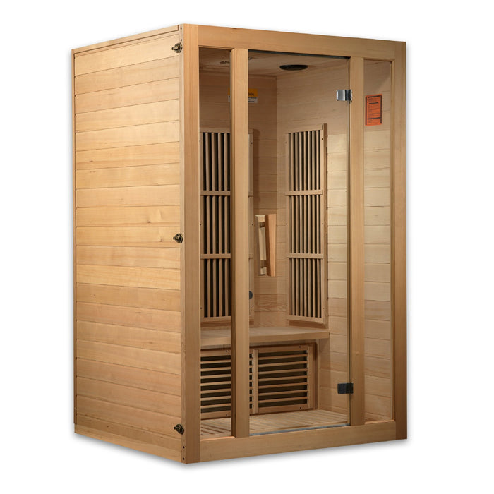 Golden Designs Maxxus "Seattle" 2 Person Low EMF FAR Infrared Carbon Canadian Hemlock Sauna MX-J206-01