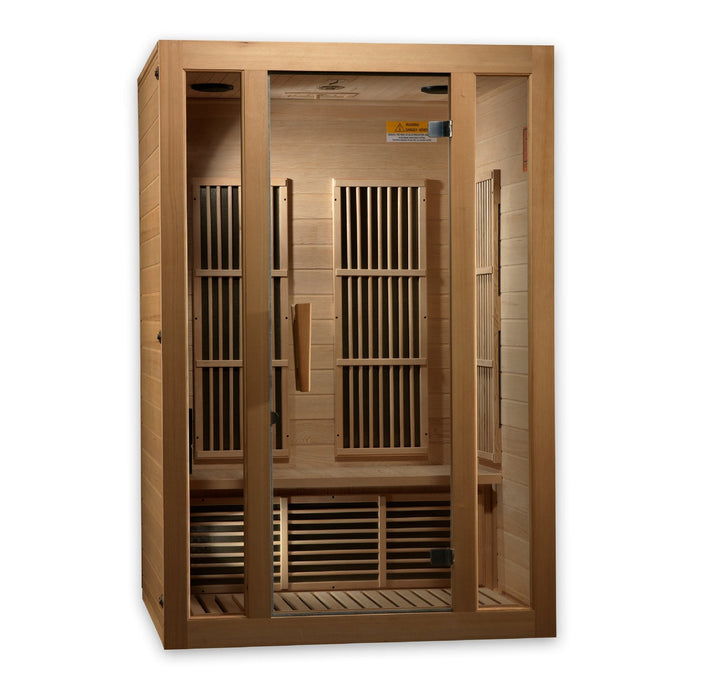 Golden Designs Maxxus "Seattle" 2 Person Low EMF FAR Infrared Sauna Canadian Hemlock - MX-J206-01 - PrimeFair