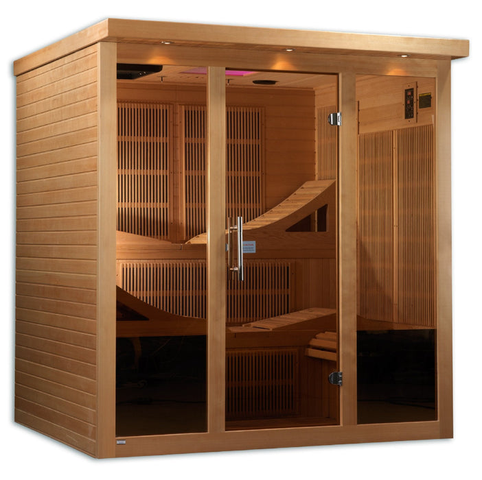 Golden Designs "Monaco Elite" 6-person PureTech Near Zero Far Infrared Sauna - GDI-6996-01 - PrimeFair