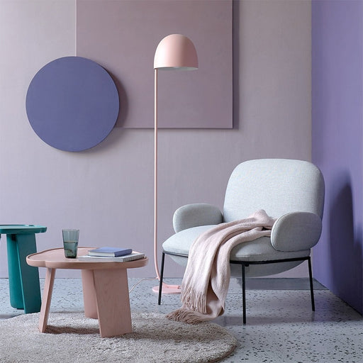 Gray Cotton&Linen Accent Chair Metal Modern Upholstered Arm Chair