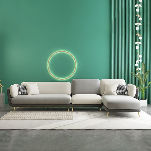 Sectional Sofa Velvet Upholstered Modern Couch for Living Room