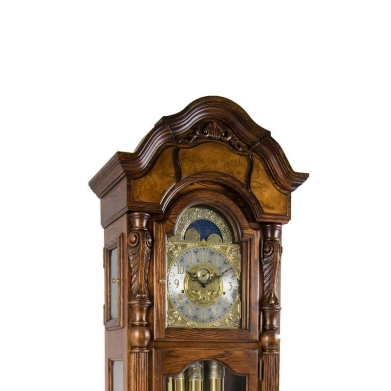 HermleClock Anstead Triple Chime Grandfather Clock - Dark Oak HNA010953N91171