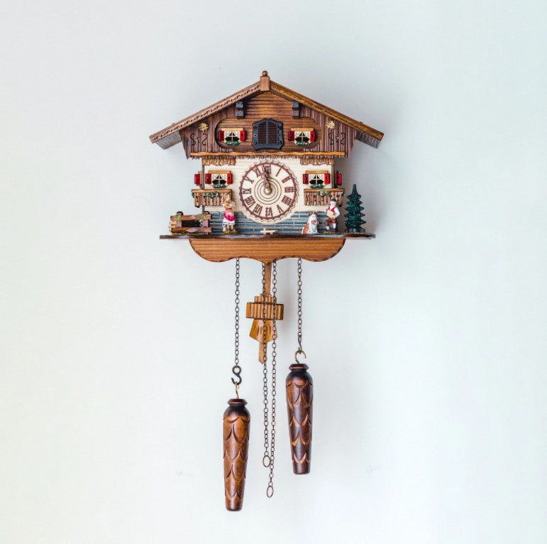 HermleClock Freiburg 16" Black Forest Cuckoo Clock 41000