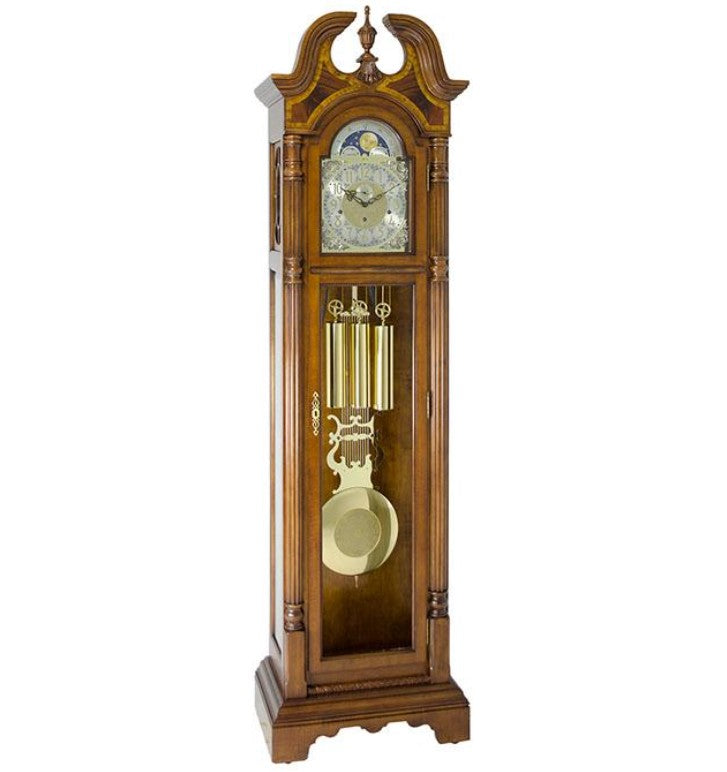 HermleClock Hallmark 82" Traditional Light Oak Mechanical Floor Clock HNA010976N91161