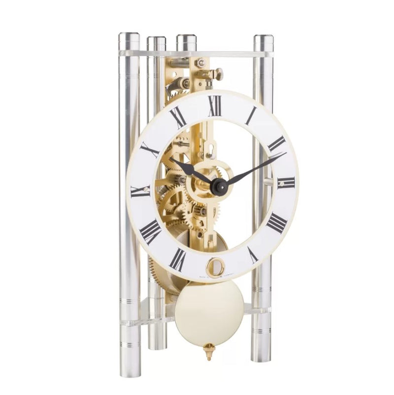 HermleClock Lakin Mantel Clock - Silver / Gold Pendulum 23023X40721