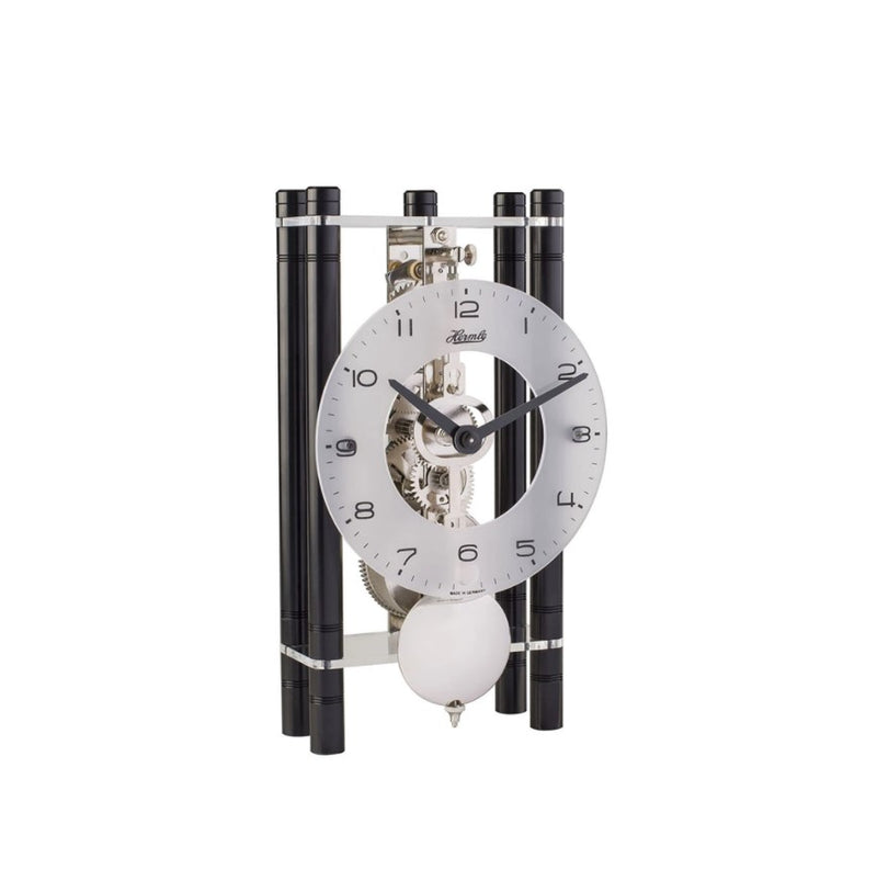 HermleClock Mikal 8" Modern Table Clock in Black Finish 23021740721